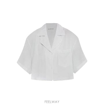 당일배송 알렉산더왕 핀스트라이프 반소매 탑