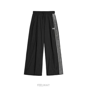 당일배송 요지야마모토 3 스트라이프 와이드 트랙팬츠