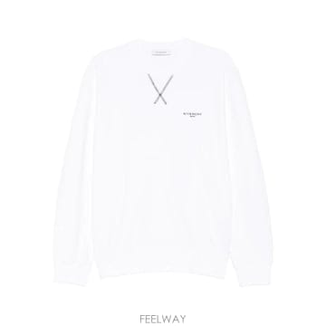 당일배송 지방시 로고 자수 코튼 스웨트셔츠