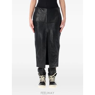 당일배송 릭오웬스 슬라이스 미디 스커트