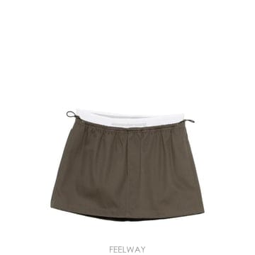 당일배송 알렉산더왕 로고 밴딩 웨이스트 미니 스커트
