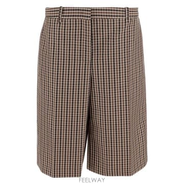 당일배송 질샌더 플레이드 울 쇼츠