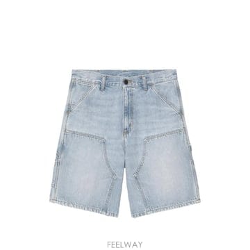 당일배송 칼하트 더블 니 패널 데님 쇼츠