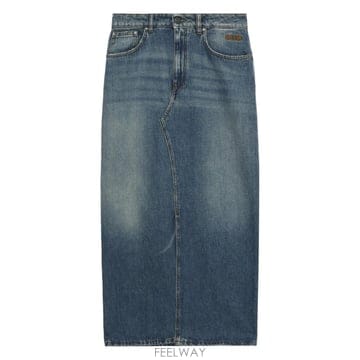 당일배송 엠에스지엠 데님 미디 스커트