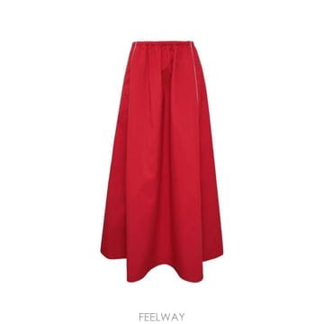 당일배송 엠에스지엠 개더 미디 스커트