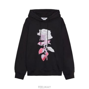 당일배송 엠에스지엠 로즈 프린트 후디