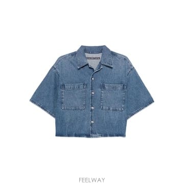 당일배송 알렉산더왕 크롭 데님 셔츠