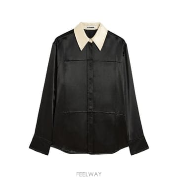 당일배송 질샌더 콘트라스트 칼라 셔츠