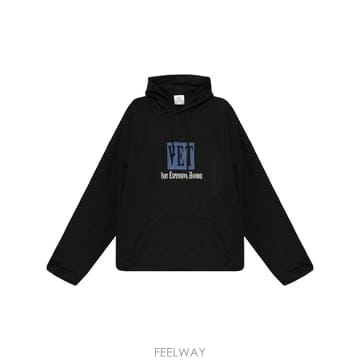 베트멍 VET 크롭 박시 후드티 블랙