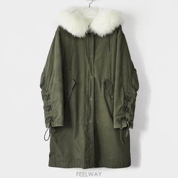 이브 살로몬 ARMY 래빗폭스퍼 레이스업 야상 파카