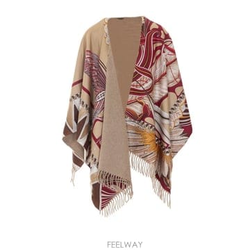 26 F/W 페라가모 GIADA 프린트 리버서블 판초 788146/3 B0012263093