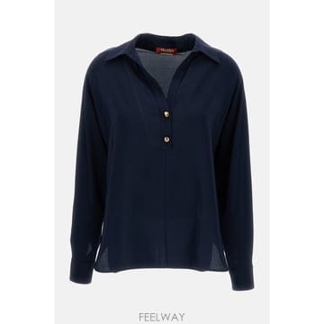 26 F/W 막스마라 크레페 드 신 폴로 셔츠 262611606160 B0032185391