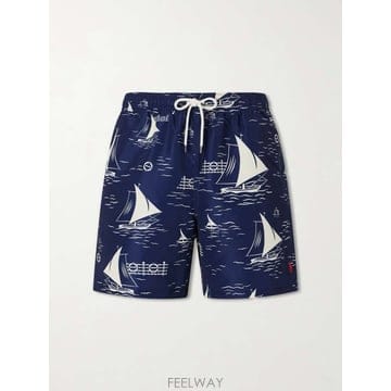 26 F/W 폴로 랄프로렌 스트레이트레그 미드렝스 프린트 수영 쇼츠  B0082050101
