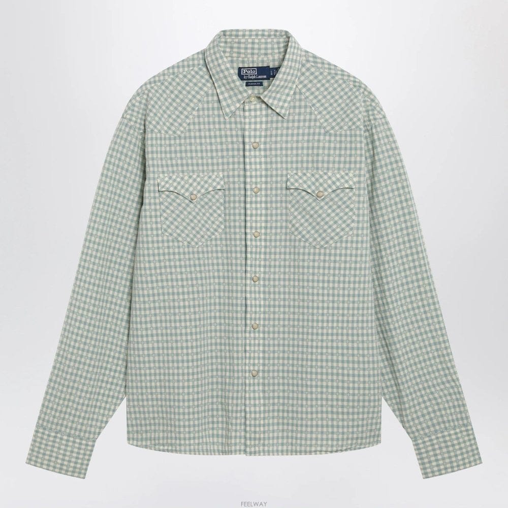Ralph Lauren 26 S/S ���� �����η� WHITEGREEN Ŭ������ MADRAS  B005196950926 S/S ���� �����η� WHITEGREEN Ŭ������ MADRAS  B0051