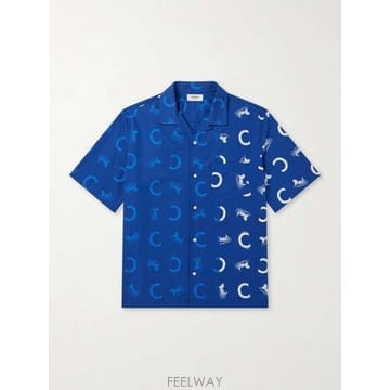 26 F/W 셀린느 캠프카라 로고 COTTONTAFFETA 셔츠 2C B0082050095
