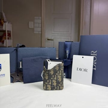 디올 오블리크 새들 마그네틱 맥세이프 카드 홀더 지갑