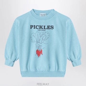 26 S/S 보보쇼즈 라이트 블루 코튼 맨투맨 WITH PICKLES B0051951893