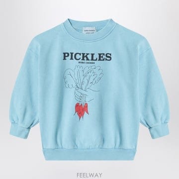 26 S/S 보보쇼즈 라이트 블루 코튼 맨투맨 WITH PICKLES B0051951893