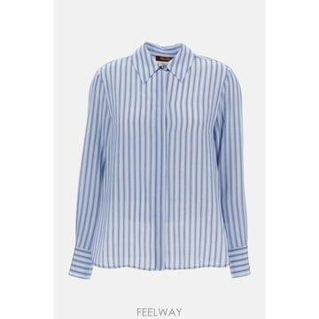 26 F/W 막스마라 스트라이프 실크 셔츠 26261160216000 B0032185383
