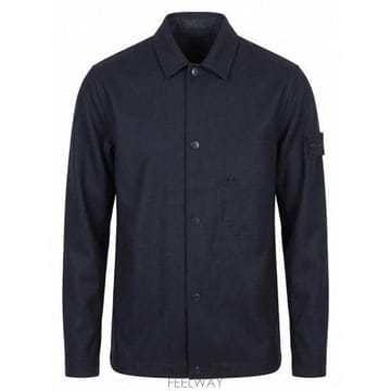 스톤 아일랜드 울 나일론 FLANNELSI 고스트 셔츠 L2S151 B0172263416