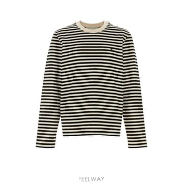 아미 LONGSLEEVESSTRIPEDTSHIRTWITHBLACKA B0442259634