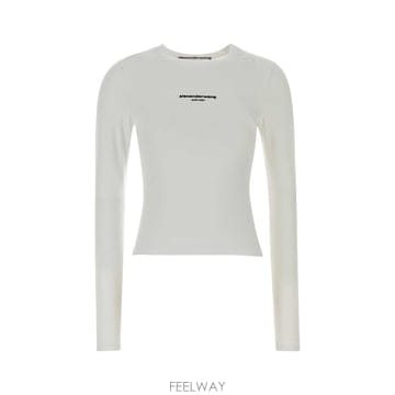 알렉산더 왕 핏 LS 티셔츠 W 로고 1CC4261457 100 B0442260510