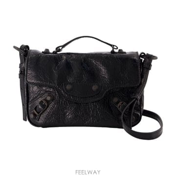 26 F/W 발렌시아가 르 시티 나노 쇼퍼 백 발렌시아가 레더 블랙  B0732237936