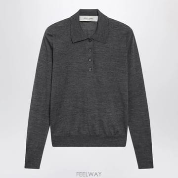 26 F/W 골든구스 ANTHRACITE 버진 울 롱슬리브 폴로 셔츠 B0052263545