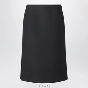 26 F/W 펜디 블랙 실크 & 울 스커트 FQ7764B1UJ-F0Q B0052263575