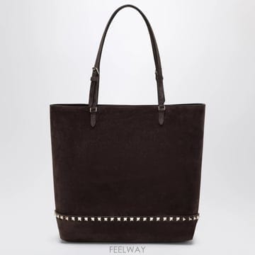 26 F/W 발렌티노 미디엄 락스터드 쇼퍼 백 인 에보니 브라운 &  B0052263598