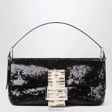 26 F/W 펜디 바게트 26424 블랙 스팽글 백 8BR850B20 B0052263634