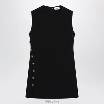 26 F/W 베르사체 블랙 슬리브리스 미니 드레스 인 스트레치 비스코 B0052263670