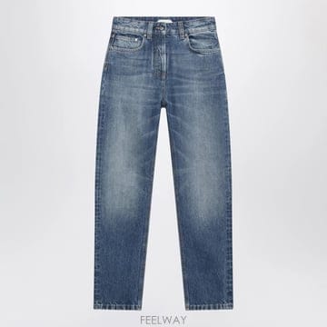 26 F/W 베르사체 하이-웨이스트 스트레이트레그 라이트 블루 코튼  B0052263675