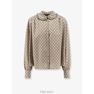 구찌 GUCCI PRIMAVERA 실크 셔츠 WITH GG 프린트  B0652263969