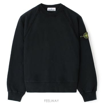 25FW 스톤 래글런 기모 맨투맨 블랙 K2S156100022 S0A20 V0029