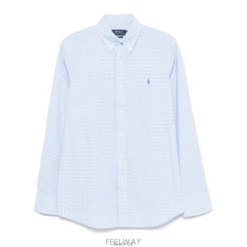 26 FW 폴로 랄프로렌 체크 커브드 헴 셔츠 012 710929347