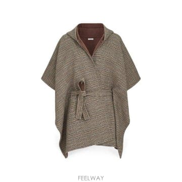 Brunello Cucinelli �׶�����Ÿ �ؿ� ���ڷ� ��ġ�ڸ� ���� PONCHO MSCDAGP12CIZ27�׶�����Ÿ �ؿ� ���ڷ� ��ġ�ڸ� ���� PONCHO MSCDAGP1