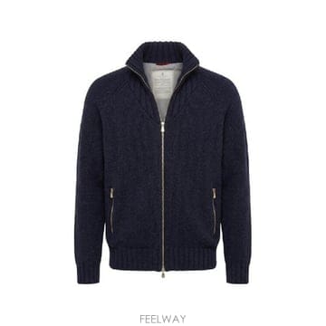 Brunello Cucinelli �׶�����Ÿ �ؿ� ���ڷ� ��ġ�ڸ� ���� CASHMERE PADDED BLOUSON ���� MA2300616CG�׶�����Ÿ �ؿ� ���ڷ� ��ġ�ڸ� ���� CASHMERE PADDED