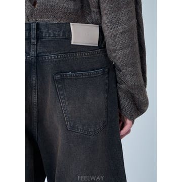 아워레가시 카프리 컷 데님 쇼츠 블랙
