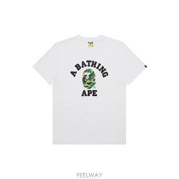 Bape 26FW ī�� Į���� Ƽ���� 1M30110004 WHITE X GREEN26FW ī�� Į���� Ƽ���� 1M30110004 WHITE X GREEN