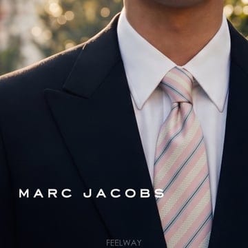 MARC JACOBS 마크제이콥스 핑크 정품 명품넥타이 9.4cm A등급 K3264