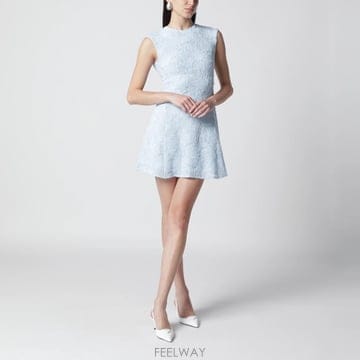 26 S/S 로테이트 라이트 블루 플로랄 메쉬 미니 드레스 11552 B0051974436