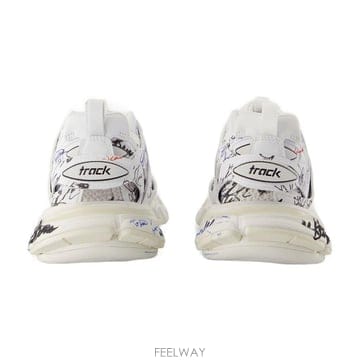 25 S/S 발렌시아가 트랙 스니커즈 발렌시아가 나일론 화이트 542 B0731578124