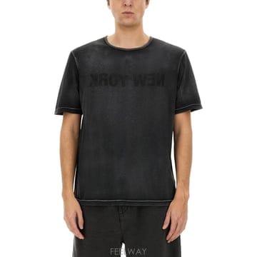 25 S/S 헬무트 랭 가먼트다이드 뉴 욕 티셔츠 O10HM508_0 B0041555324