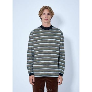26 FW 마르니 남성 스트라이프 긴팔 티셔츠 mni0165003blu