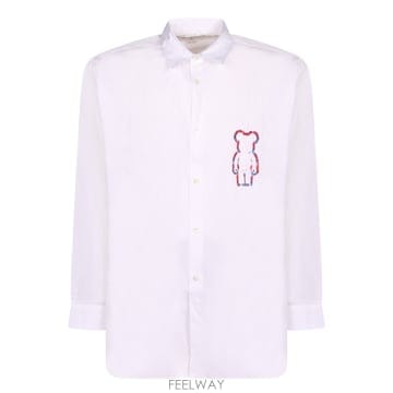Comme des Garcons 26SS �ĵ������� ȭ��Ʈ poplin  Colored silhouette ����Ʈ  �� sleeves  FO26SS �ĵ������� ȭ��Ʈ poplin  Colored silhouette ����