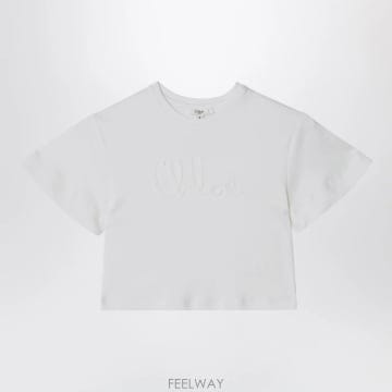 Chloe 26SS chloe ȭ��Ʈ cropped T ���� with �ΰ� embroidery C20858CO117 T26SS chloe ȭ��Ʈ cropped T ���� with �ΰ� embroidery 