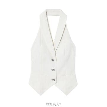 셀프 포트레이트 린넨 웨이스트코트 PF26010TC CREAM B0172032770