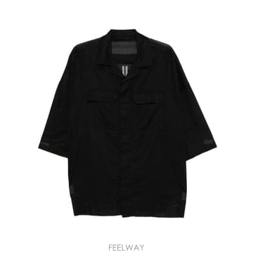 릭오웬스 블랙 CHESTPOCKET 셔츠 RU01F2298CV09 B0301988810