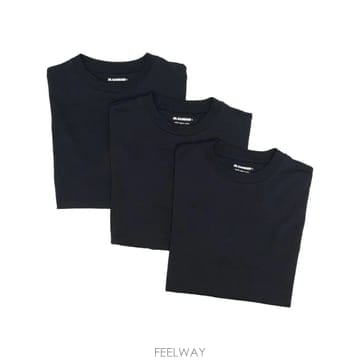 당일배송 질샌더 로고 패치 디테일 티셔츠 3팩 세트